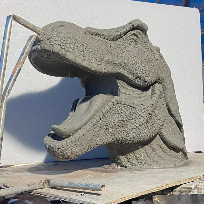T-Rex Head Sculpture